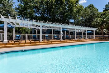 Blue cool swimming pool